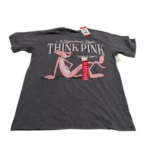 Character Women's Lightweight Crewneck Retro Soft‎ VTG Wash Tee Pink Panther XS